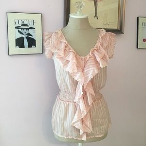 Forever 21 Pink Ruffle Shirt