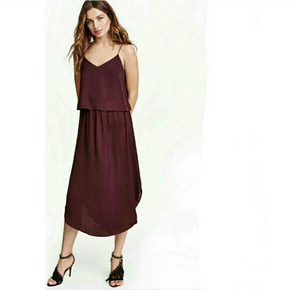 BOGO‼️H&M Plum Satin Dress