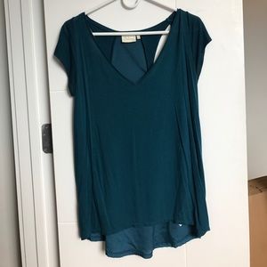 Blue top with back detail