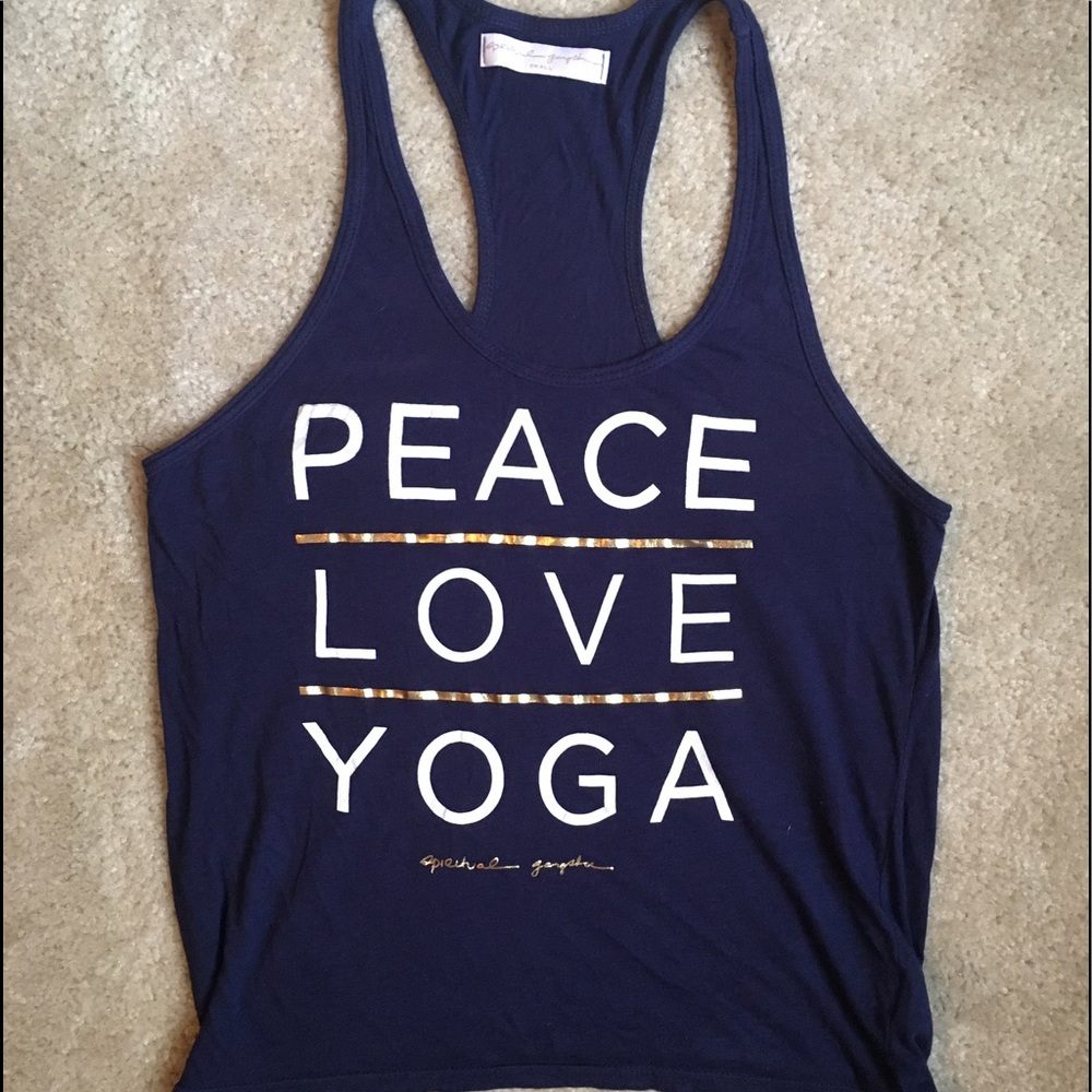 Spiritual Gangster 'Peace Love Yoga' tank