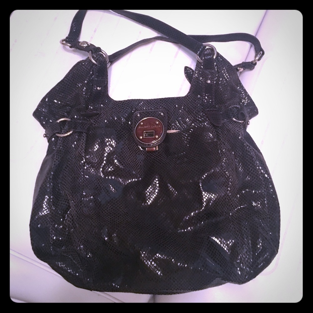 Elliot  Lucca purple snakeskin purse