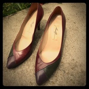 Vintage Amalfi heels made in Italy. Leather.