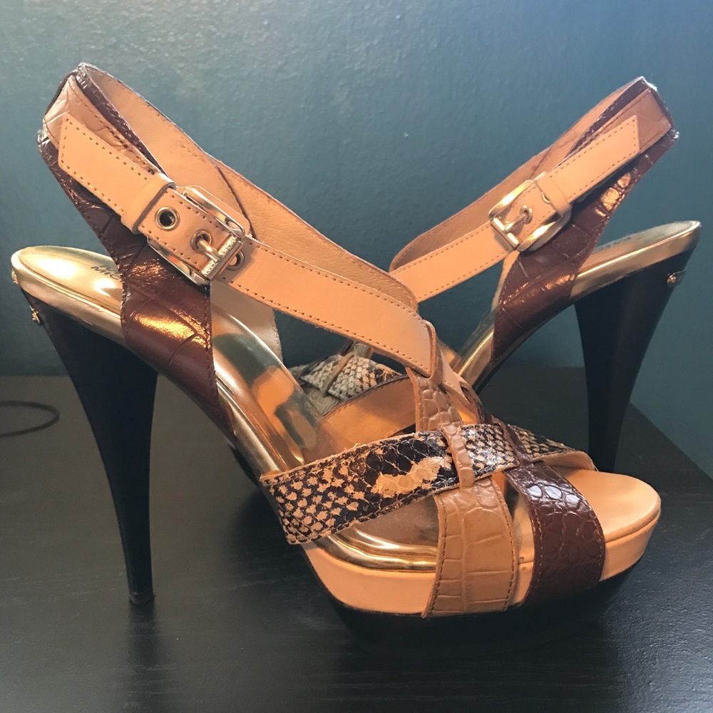 Michael Kors Niki Cross Strap Heels