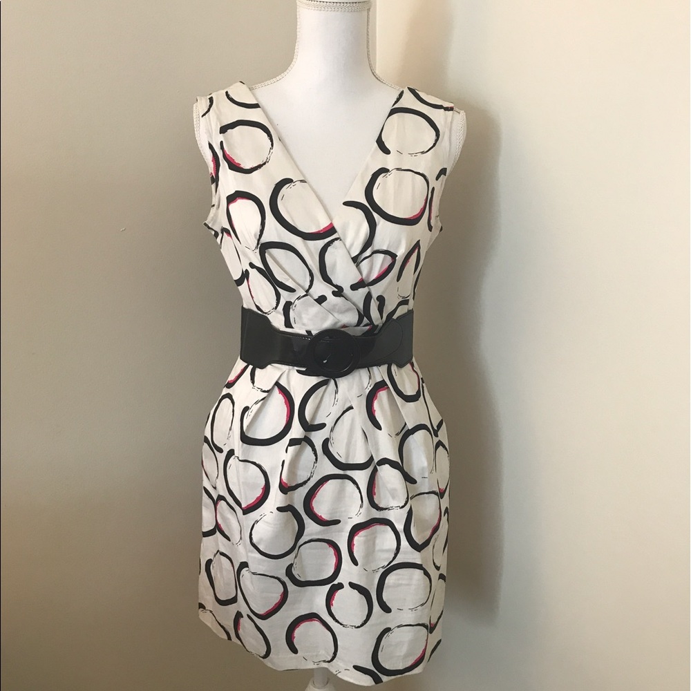 Alyn Paige Juniors Dress- Black/White/Pink