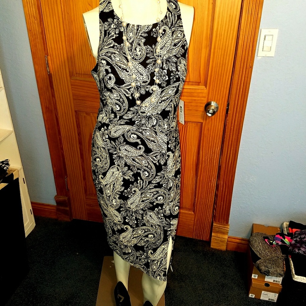Black and White Tback Dress