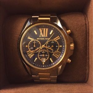 MK Bradshaw two-tone navy boyfriend watch