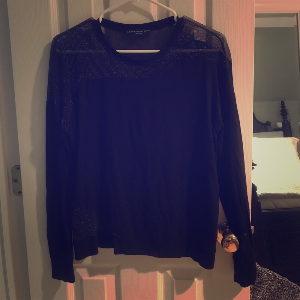 Generation love black long sleeve shirt