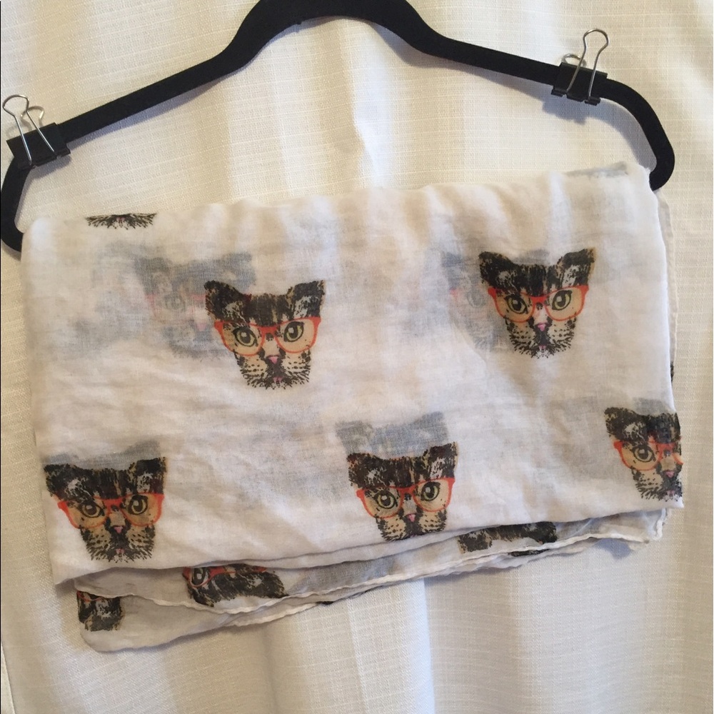 Clever Cat Gauze Scarf