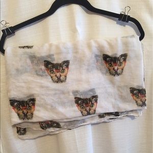 Clever Cat Gauze Scarf