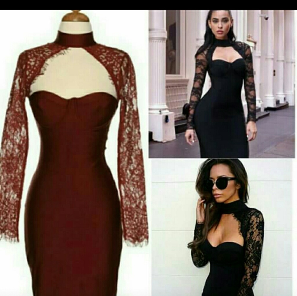 Bandage Burgundy midi