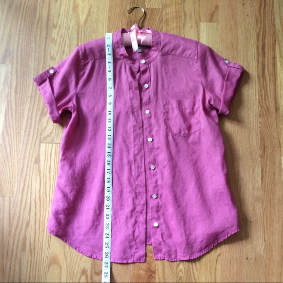 Pink linen top ⭐️ matches dress in other posting! - Picture 4 of 8