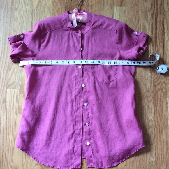 Pink linen top ⭐️ matches dress in other posting! - Picture 5 of 8