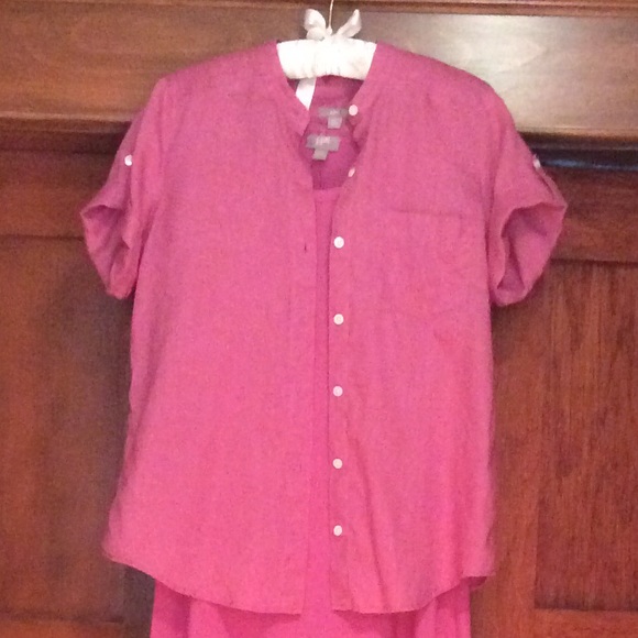 Pink linen top ⭐️ matches dress in other posting! - Picture 8 of 8
