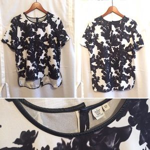 Black and White Rorschach's Print Blouse