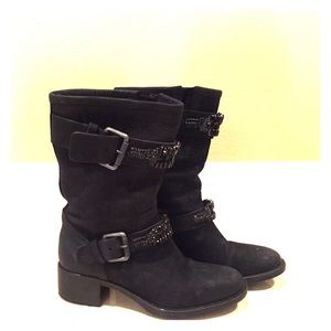 Vera Wang Lavender Black Calf Boots