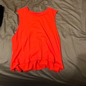Orange Nollie crop tank top
