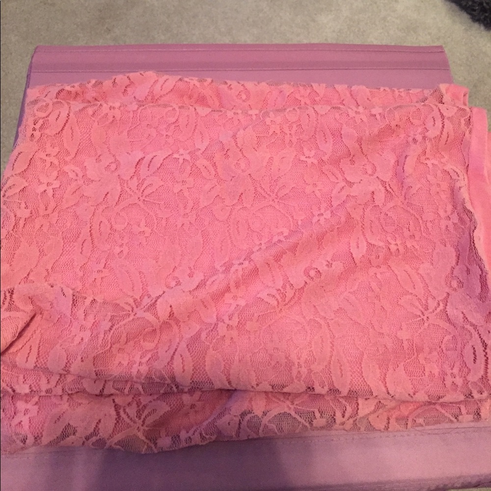 pink lace infinity scarf