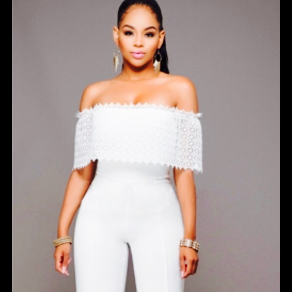 White Jumpsuit (cut small)