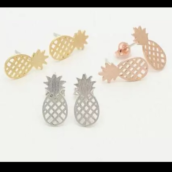 Pineapple stud earrings !!Various colors!! - Picture 2 of 2