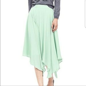 Assymetrical Hankerchief Seafoam Mint Green Skirt