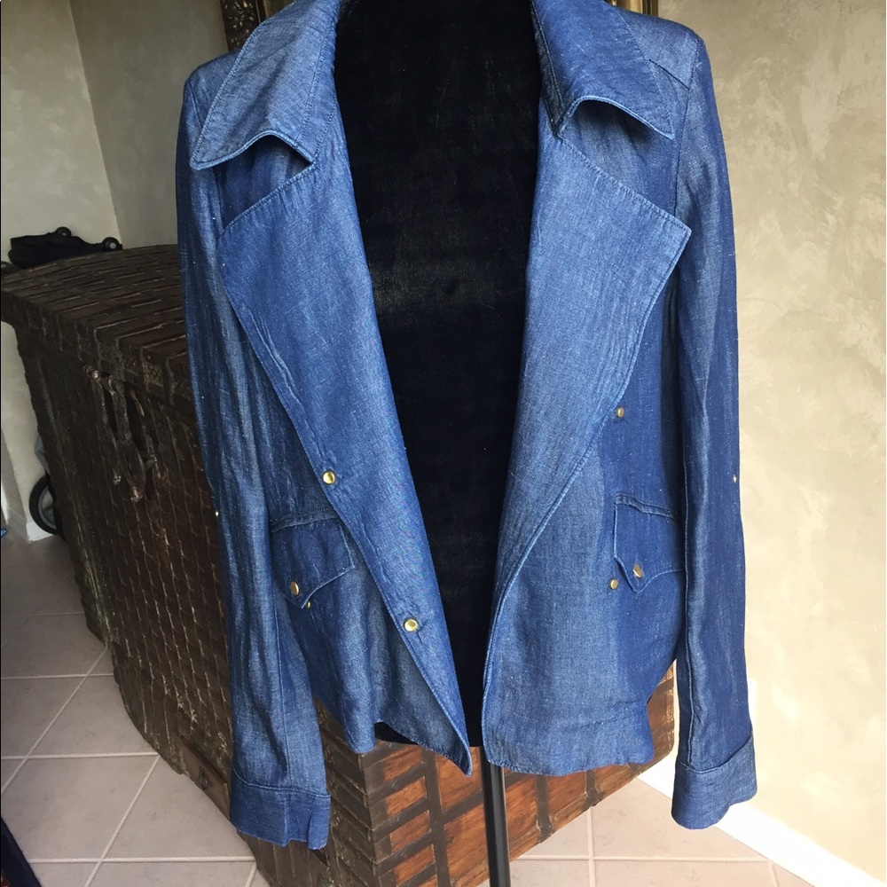 Ann Taylor denim jean jacket size m