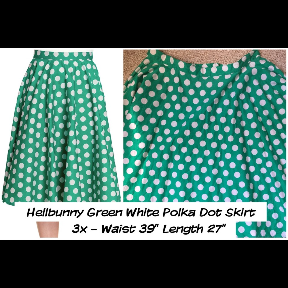 Hell Bunny Polka Dotted Circle Skirt