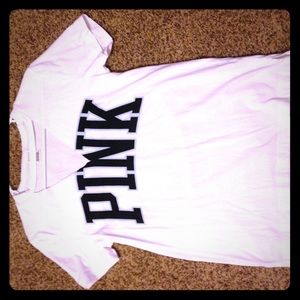 PINK V-Neck Campus Tee