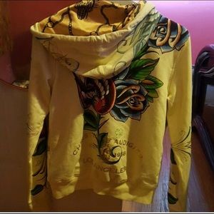 Ed Hardy the "yellow"  collection sweatshirt