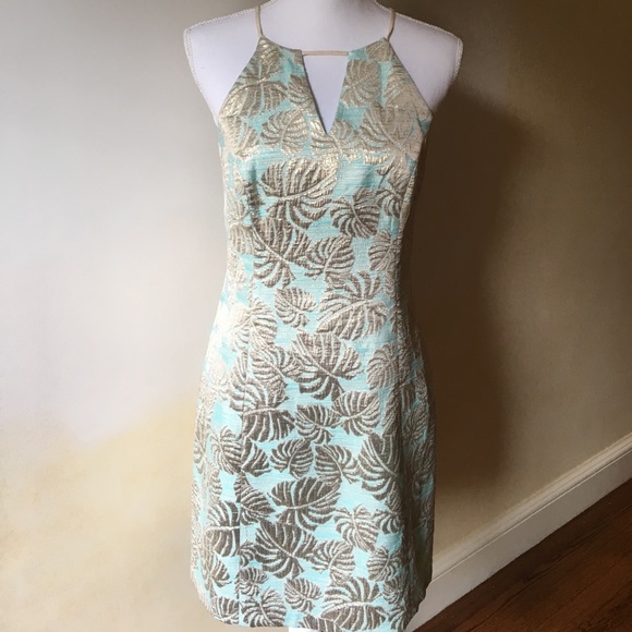 Lilly Pulitzer Dresses & Skirts - Lilly Pulitzer Breakwater Blue Palm Jacquard Dress