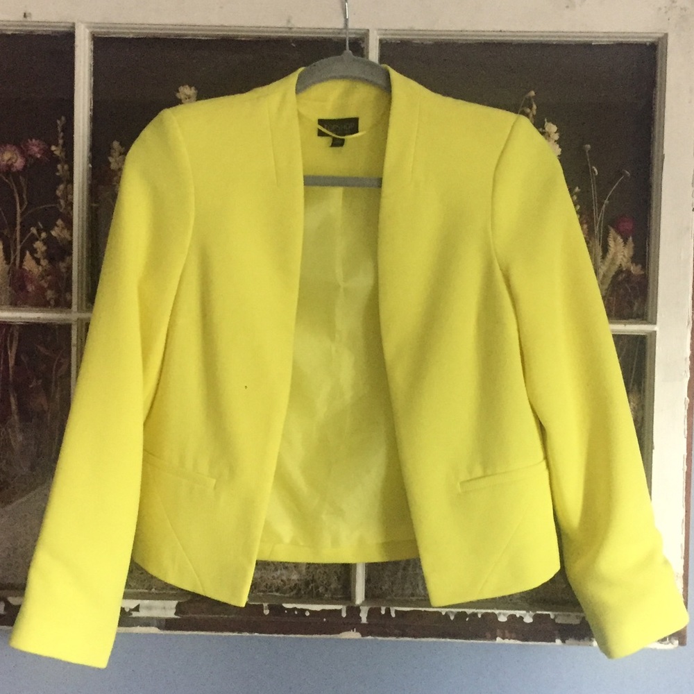 Topshop bright yellow blazer