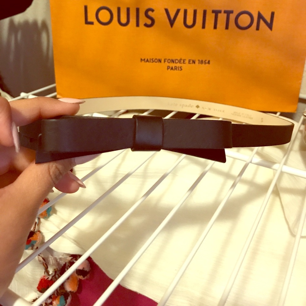 Kate Spade black bow belt (leather)