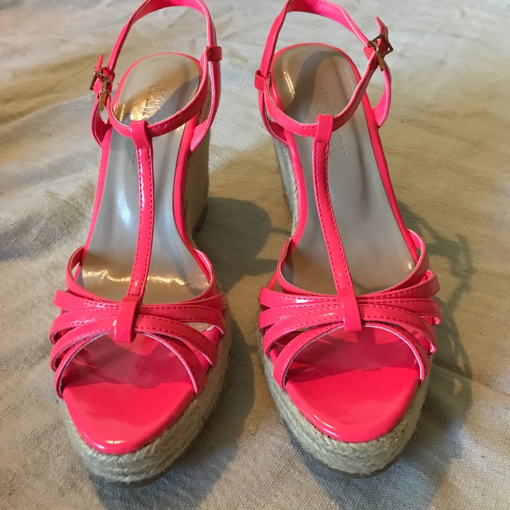 Colin Stuart Neon Pink Wedges