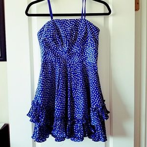 BCBG Ruffle Tiered Blue Mini