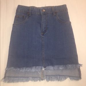 Jean mini skirt