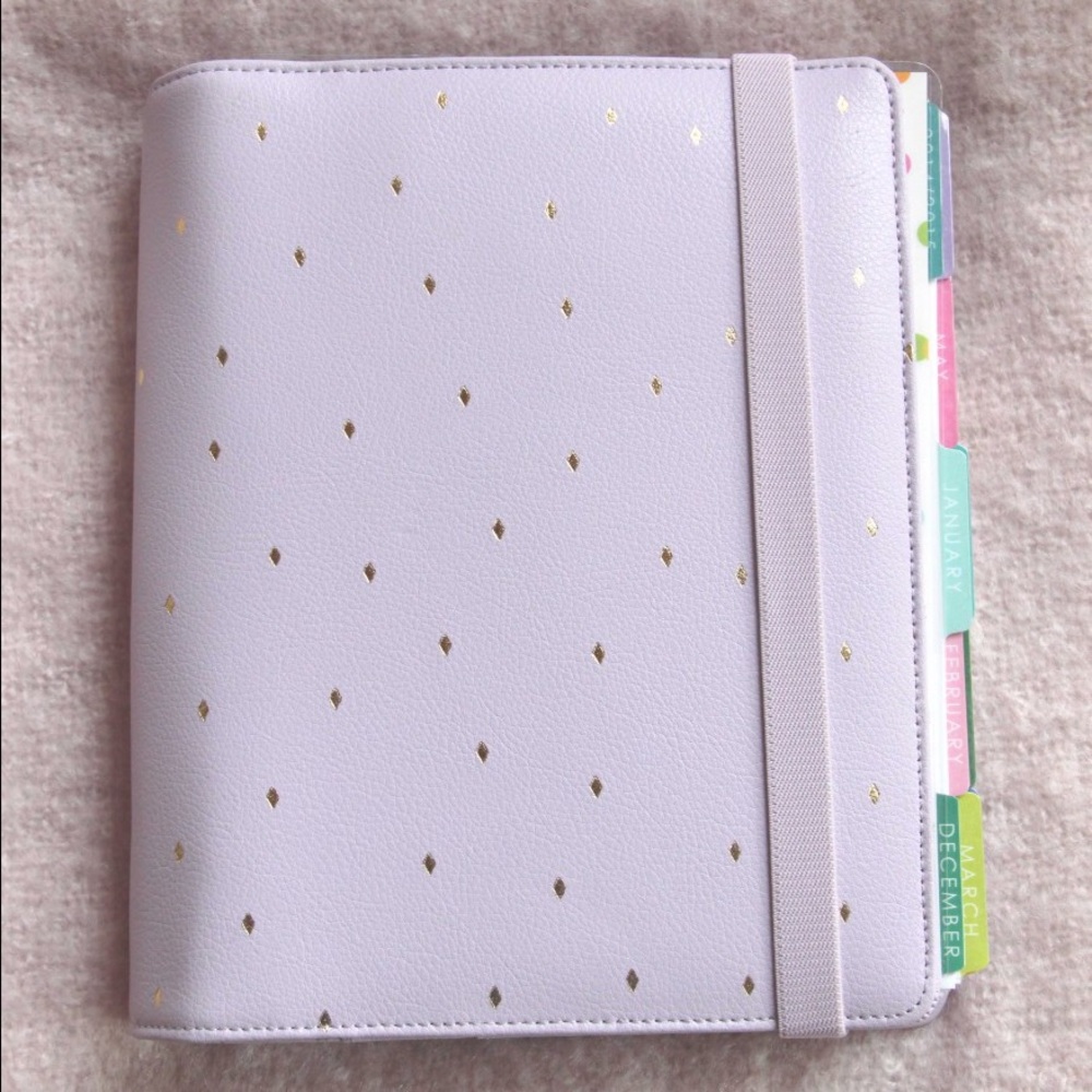 🙅🏻SOLD🙅🏻kikki.K large planner in lilac gold