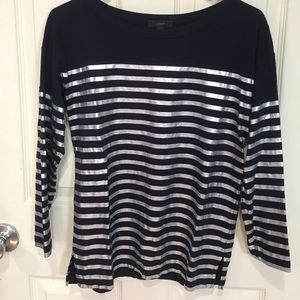 J.Crew Silver Metallic Shirt