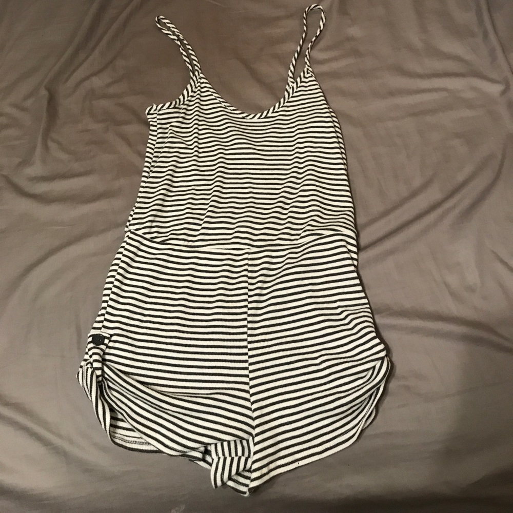 LA Hearts Striped Romper