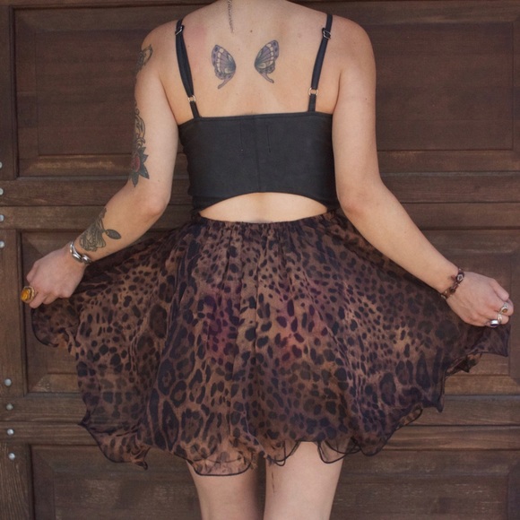 UNIF Leopard Print Ryder Cutout Dress - Picture 2 of 4