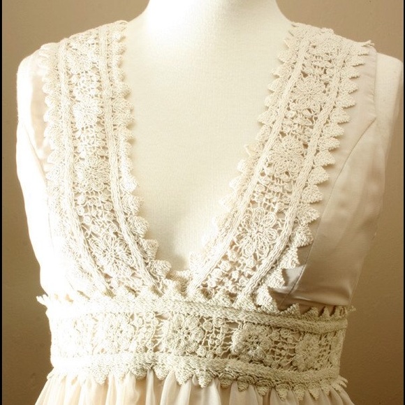 Boho Crochet Floral Lace Dress - Picture 7 of 8