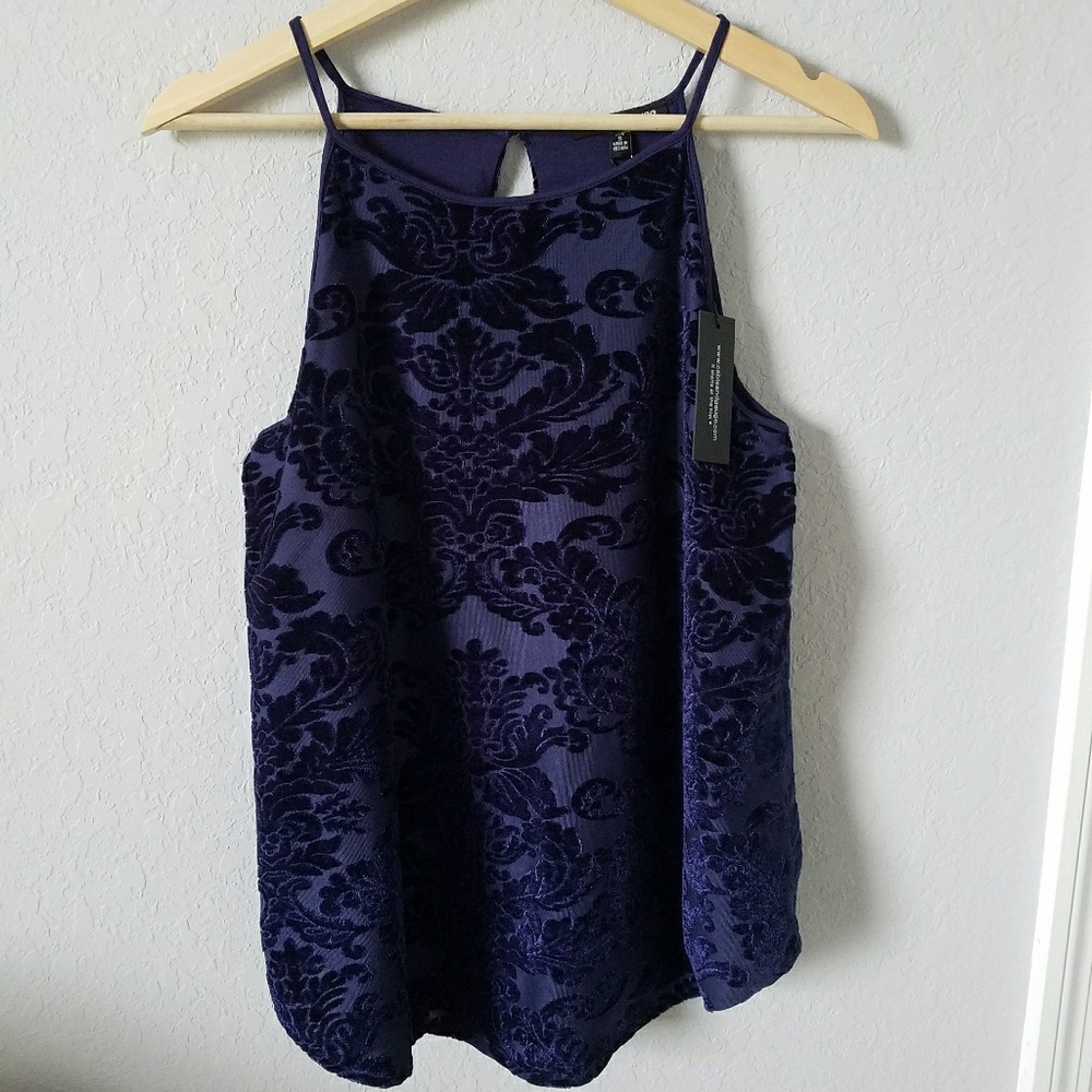 Cable&Gauge Blue velvet Top