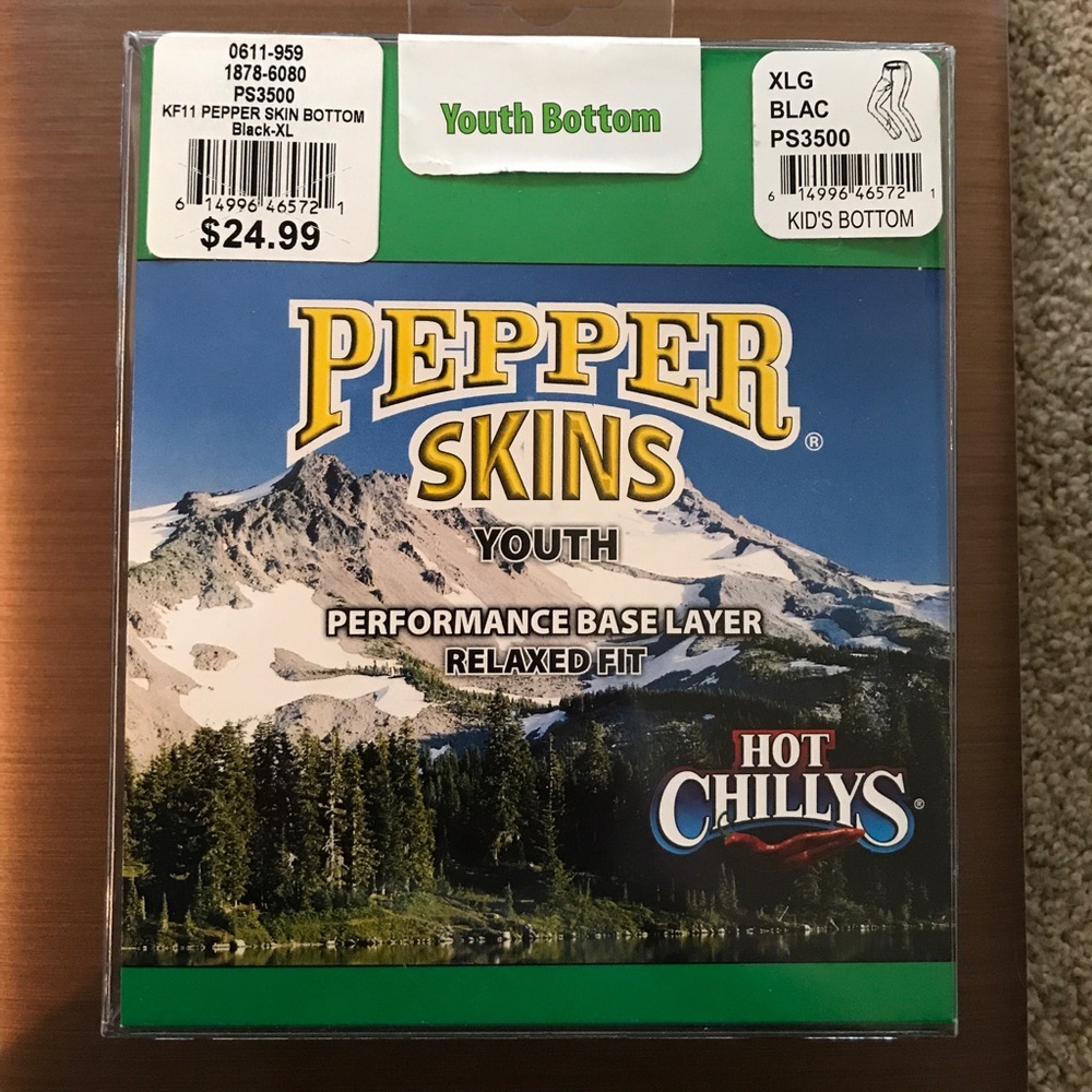 Pepper Skins youth base layer bottoms