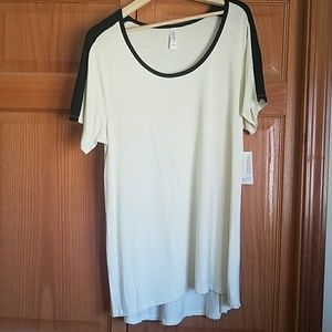NWT Solid cream LulaRoe classic t