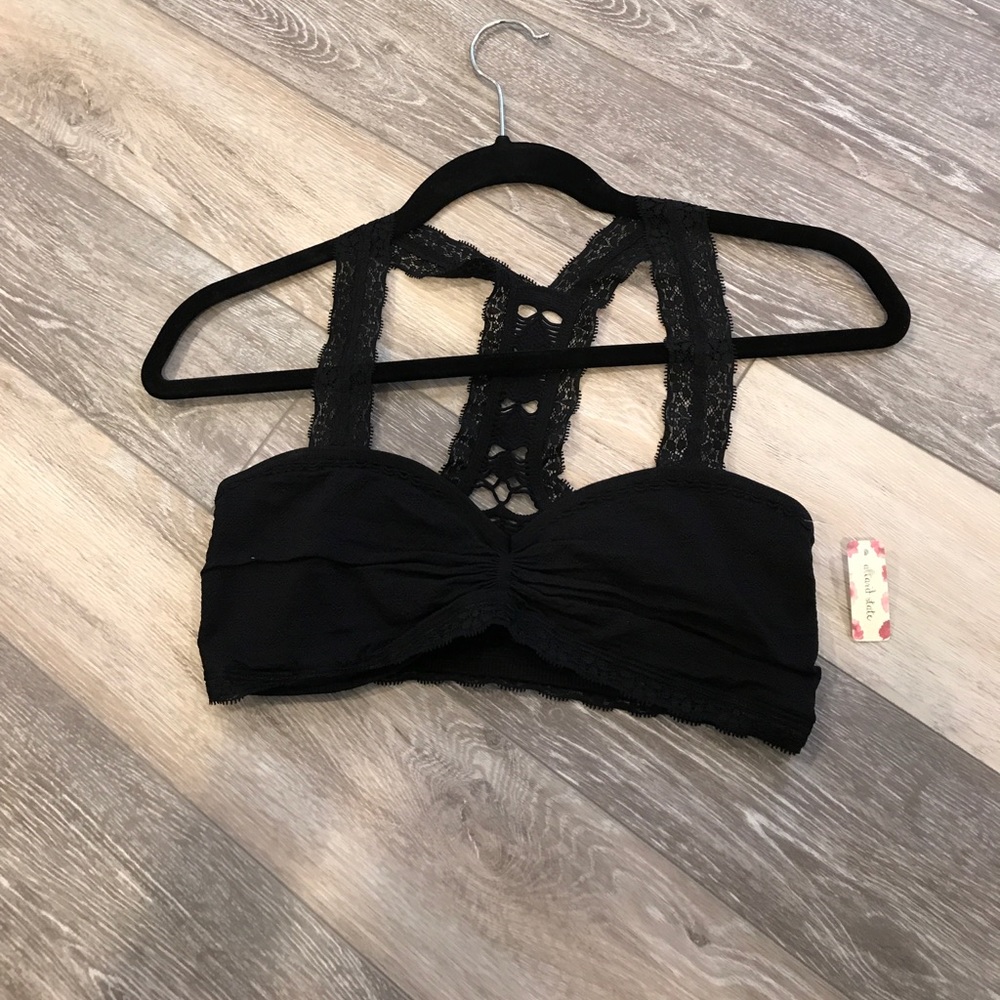 Black lace overlay bralette size m/L