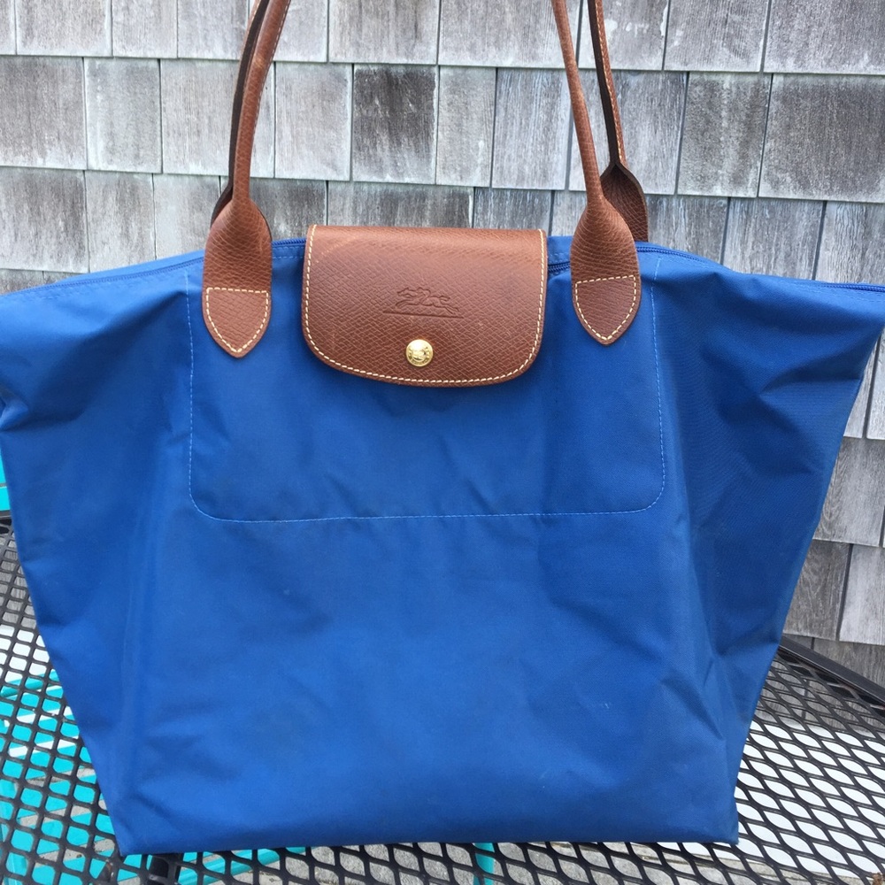 Longchamp Blue Tote Bag Large