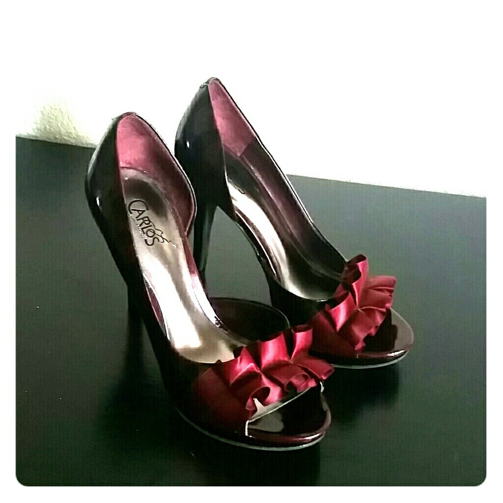 🚫DONATED🚫Burgundy Heels Size 5.5 - Picture 1 of 3