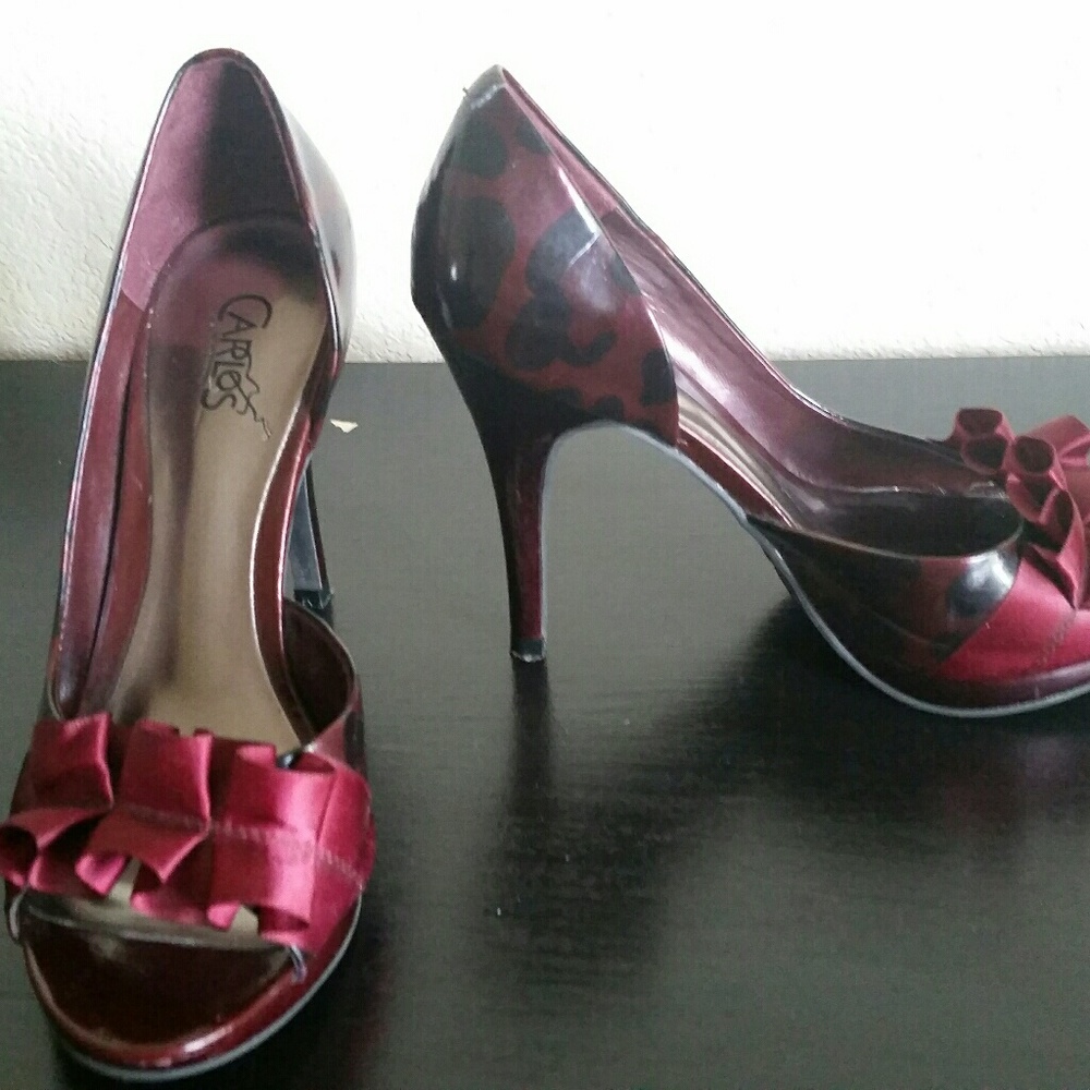 🚫DONATED🚫Burgundy Heels Size 5.5 - Picture 2 of 3