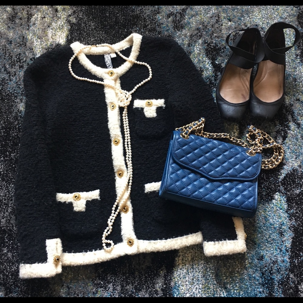 Barney's New York Co-Op cardigan Chanel inspired