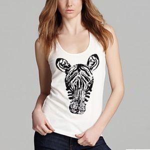 French Connection tank with sequined zebra, XS