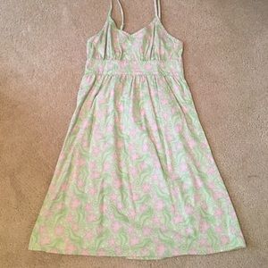 Vineyard Vines Green and Pink Tank Dress