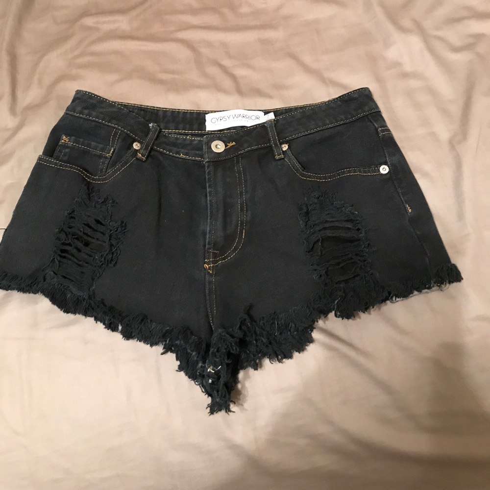 Gypsy Warrior black denim shorts